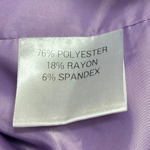 The Frankie Shop Women's Purple Long Sleeve Notch Blazer Coat Suit Jacket Sz 12 - Picture 4 of 4